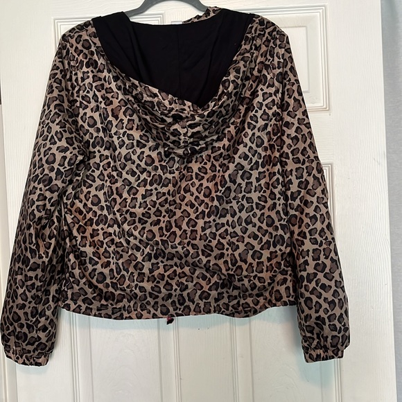 JACKET,26 International Athletic Collection,Leopard Print, Hot Pink Zipper,Lined - Picture 3 of 5